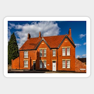 A red house Sticker